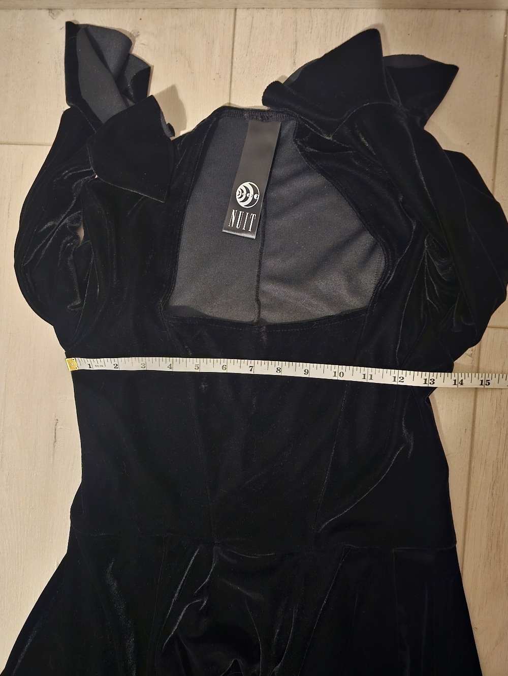 Nuit Clothing Atelier "Pastorale" Dress Black Velvet - Picture 14 of 16